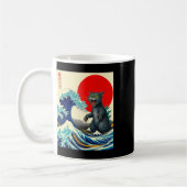 Catzilla Cat Japanisch Kunst Funny Cat Geschenke f Kaffeetasse (Links)