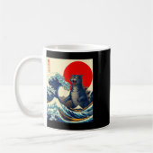 Catzilla Cat Japanisch Kunst Funny Cat Geschenke f Kaffeetasse (Links)