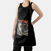 Catzilla Cat Japanisch Kunst Funny Cat Geschenke f Schürze (InSitu)