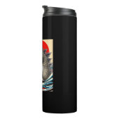 Catzilla Cat Japanisch Kunst Funny Cat Geschenke f Thermosbecher (Nach rechts gedreht)