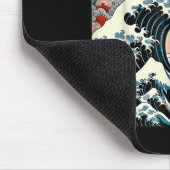 Catzilla Cat Japanische Kunst Mousepad (Ecke)
