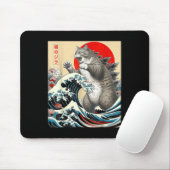 Catzilla Cat Japanische Kunst Mousepad (Mit Mouse)
