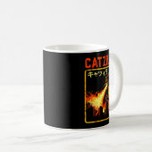 Catzilla Cat Monster Funny Japanese Parody Women M Kaffeetasse (VorderseiteRechts)