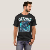 Catzilla Coole Katze für Männer Frauen Kinder Katz T-Shirt (Vorne ganz)
