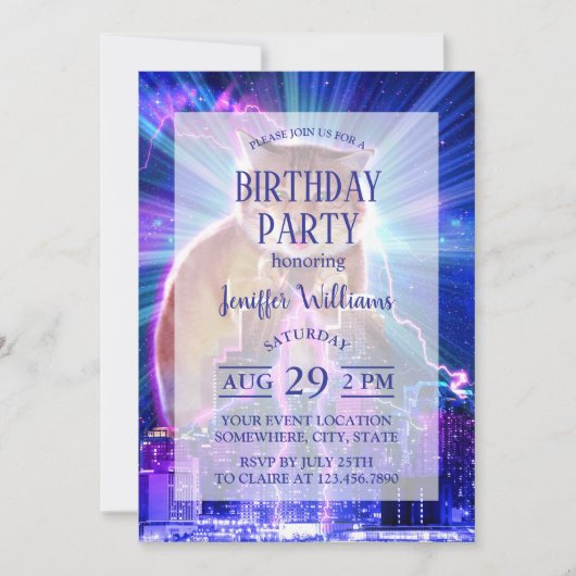 Catzilla Einladung (Vorderseite)