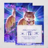 Catzilla Einladung (Vorne/Hinten)