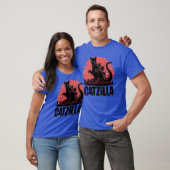 Catzilla Fierce Feline Monster Retro T-Shirt (Unisex)