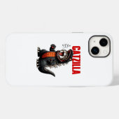 Catzilla - Funny Cat Godzilla Mashup Case-Mate iPhone Hülle (Rückseite (Horizontal))