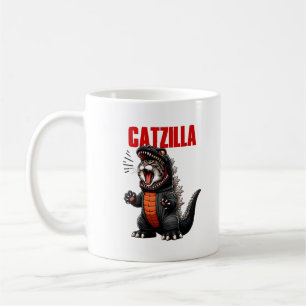 Catzilla - Funny Cat Godzilla Mashup Kaffeetasse