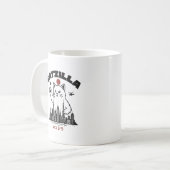 Catzilla - Funny Cat Godzilla Parody Kaffeetasse (Vorderseite Links)