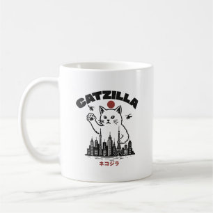Catzilla - Funny Cat Godzilla Parody Kaffeetasse