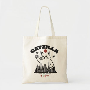 Catzilla - Funny Cat Godzilla Parody Tragetasche