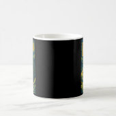 Catzilla Funny Cat Japanisch Art Starry Night Wave Kaffeetasse (Mittel)