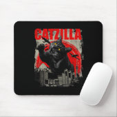 Catzilla - Funny Cat Lover Kitten Kitty Kurz Slee Mousepad (Mit Mouse)