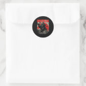 Catzilla - Funny Cat Lover Kitten Kitty Kurz Slee Runder Aufkleber (Tasche)