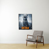 Catzilla Funny Cat Meme Plakatband Wandteppich (Beispiel)