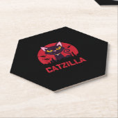 Catzilla Funny Cat Monster Untersetzer (angewinkelt)