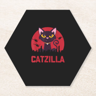 Catzilla Funny Cat Monster Untersetzer