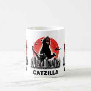 Catzilla Funny Cat Rampage Epic Feline Monster Cat Kaffeetasse
