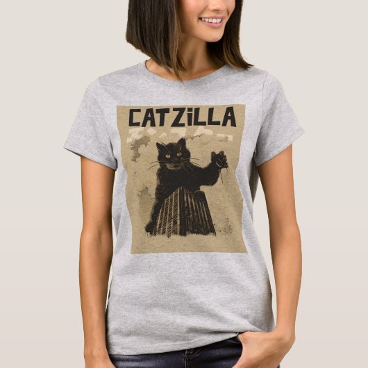 CATZILLA FUNNY CAT T - SHIRT (Vorderseite)