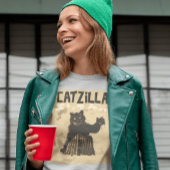 CATZILLA FUNNY CAT T - SHIRT