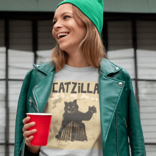 CATZILLA FUNNY CAT T - SHIRT