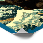 Catzilla Funny Japanese Style  Poster (Ecke)