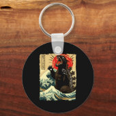 Catzilla Funny Japanese Style  Schlüsselanhänger (Vorderseite)