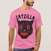 CATZILLA, Funny Mens Parody Cat T - Shirt (Vorderseite)