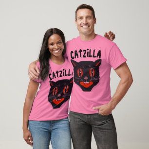 CATZILLA, Funny Mens Parody Cat T - Shirt