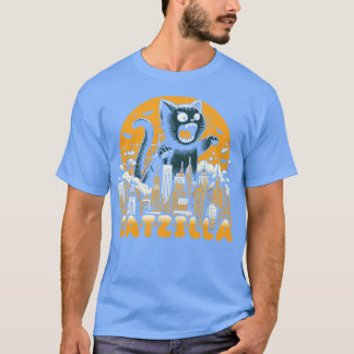 Catzilla Funny Vintag Cat T-Shirt