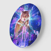 Catzilla Große Wanduhr (Winkel)