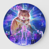 Catzilla Große Wanduhr (Vorderseite)