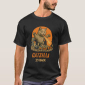 Catzilla ist zurück - Monster Cat Parody T-Shirt (Vorderseite)