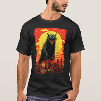 Catzilla Japan Süße Katze Zeug Katze  Katzenmutter T-Shirt