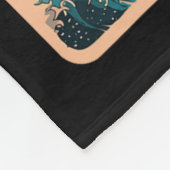 Catzilla Japanese Art Funny Cat Vintag Graphic Fleecedecke (Ecke)