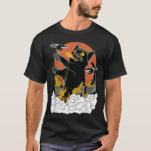 Catzilla Japanese Fire Cat Kaiju Art T-Shirt (Vorderseite)