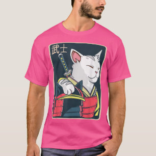 Catzilla - Japanische Katzenkunst - Katana-Schwert T-Shirt