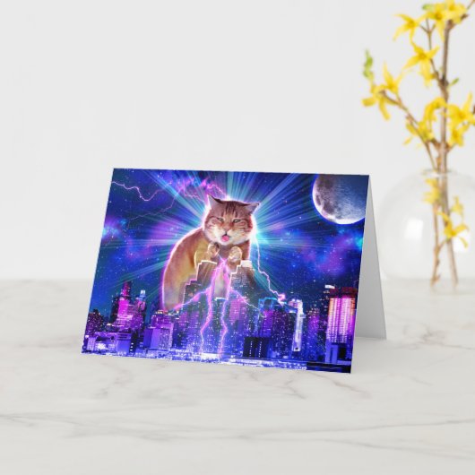 Catzilla Karte (Gelbe Blume)