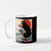 Catzilla Katze japanische Kunst lustige Katze Kawa Kaffeetasse (Links)