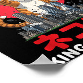 Catzilla King of Pawster Giant Cat zerstören Stadt Poster (Ecke)