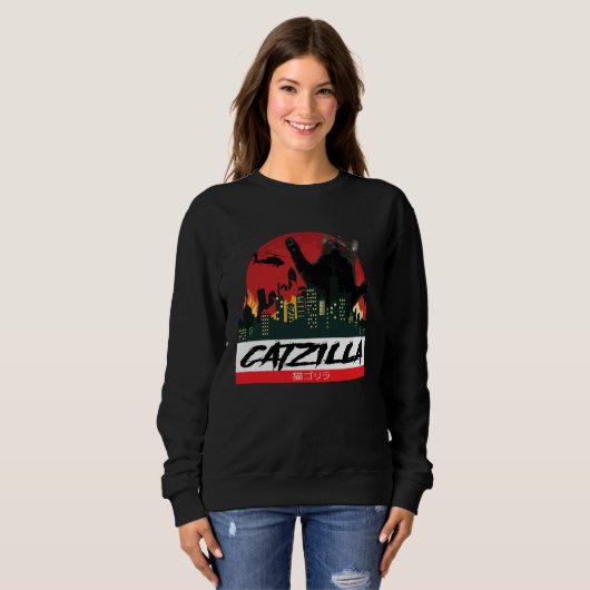 CATZILLA Kitty for Cat Cat Owner Sweatshirt (Vorne ganz)