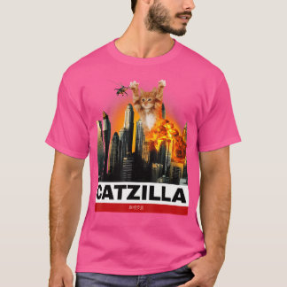Catzilla Kitty für Katzen zu Halloween T-Shirt