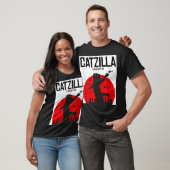 Catzilla Lustiges Kaiju-Katze-Design T-Shirt (Unisex)
