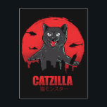 Catzilla Monster Cat Destroys Skycraper Gebäude Postkarte<br><div class="desc">Catzilla Monster Cat zerstört Wolkenkratzer-Gebäude. Bald ein Blockbuster Krypto,  Kryptozoologie Science Fiction Horror Film.</div>