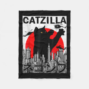 Catzilla Niedlich Art Japanisches Katzen für Katze Fleecedecke