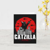 Catzilla Niedlich Cat Stuff für Katzen Lover Karte (Gelbe Blume)