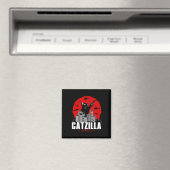 Catzilla Niedlich Cat Stuff für Katzen Lover Magnet (In Situ (Geschirrspüler))