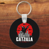 Catzilla Niedlich Cat Stuff für Katzen Lover Schlüsselanhänger (Vorderseite)