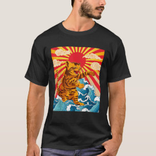 Catzilla Niedliche japanische Katze für Katzen Mam T-Shirt